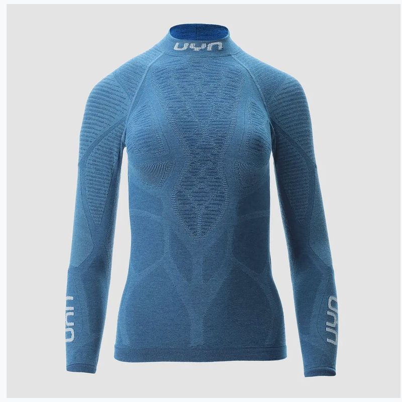 Dámská termoakční mikina UYN Elevation Biomorph LS Turtle Neck blue atoll 7
