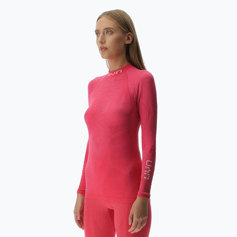 Dámská termoakční mikina UYN Elevation Biomorph LS Turtle Neck pink yarrow 4