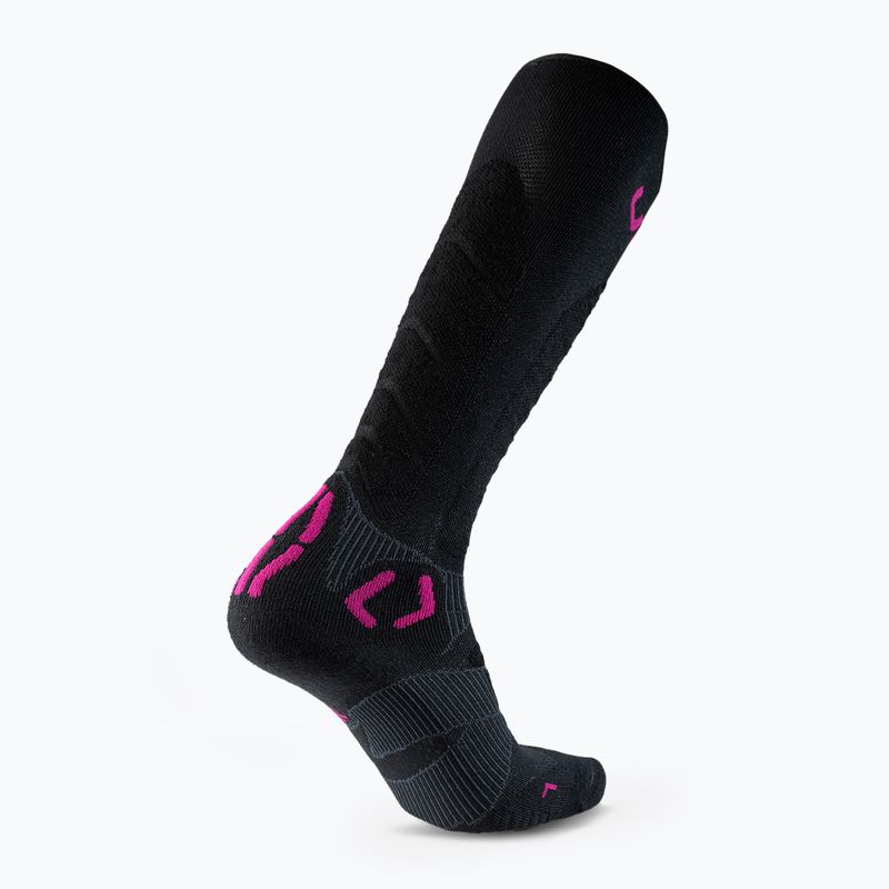 Dámské lyžařské ponožky UYN Ski Touring One Bio black/pink yarrow 2