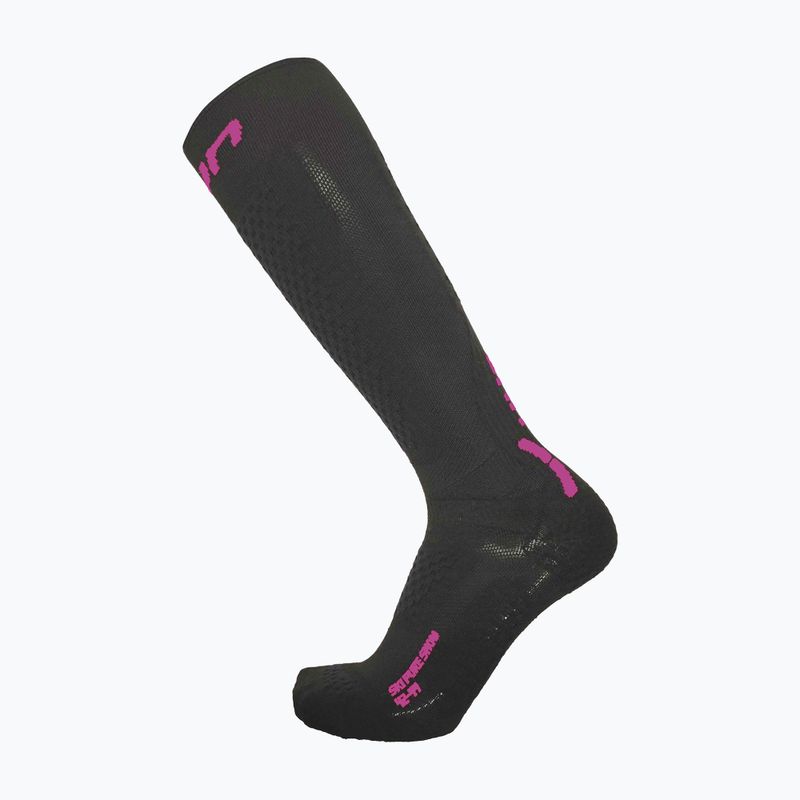 Dámské lyžařské ponožky UYN Ski One Pure Snow black/pink 5