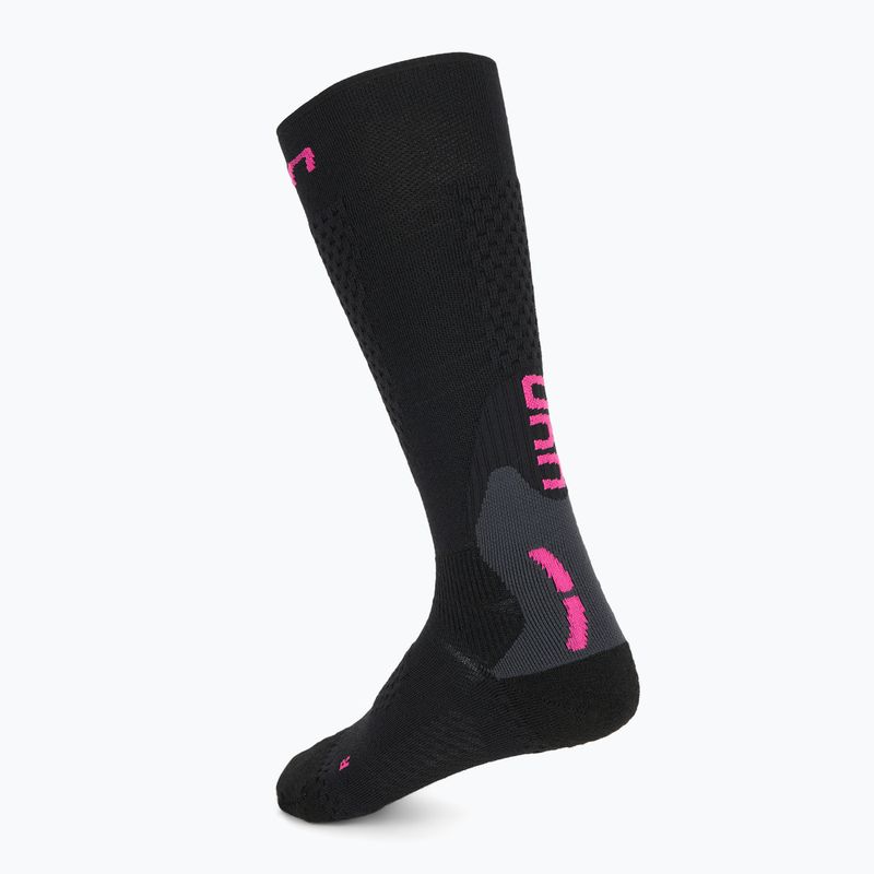 Dámské lyžařské ponožky UYN Ski One Alpine Merino black/pink 2