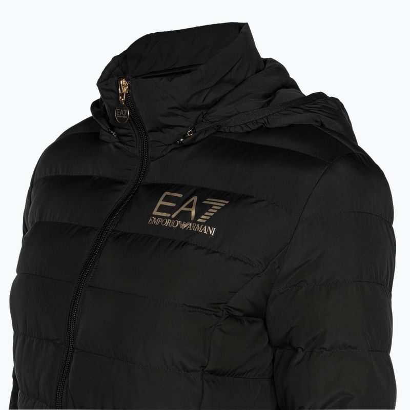 Dámská bunda EA7 Emporio Armani Train Core Lady Eco Down Hoodie black/logo light gold 3