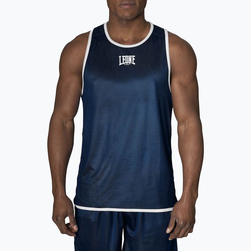 Pánské oboustranné tílko Leone Double Face Boxing Singlet modrá/červená AB214