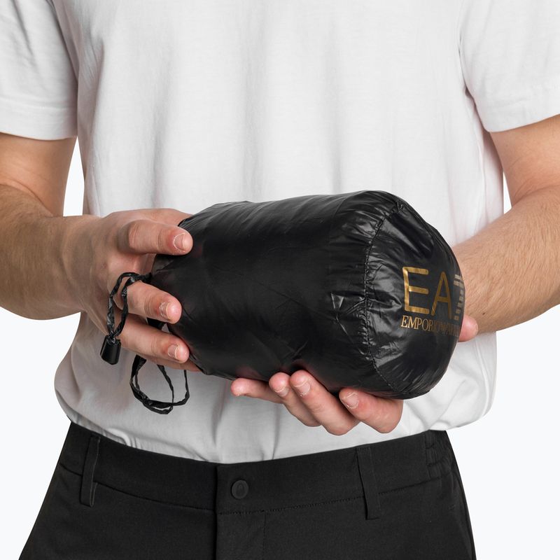 Pánská bunda  EA7 Emporio Armani Train Core ID Down Light Hoodie black/gold logo 6