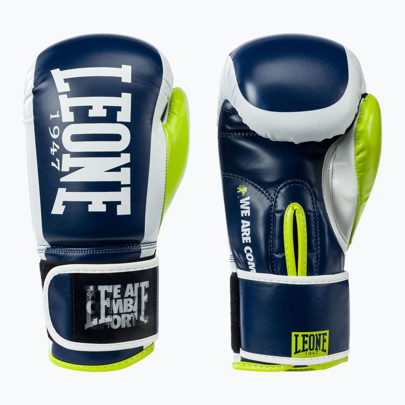 Boxerské rukavice LEONE 1947 Logo Wacs Boxing blue 3