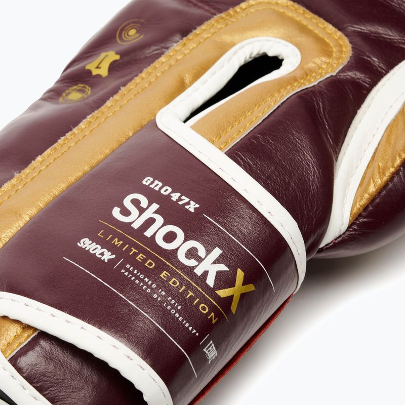 Boxerské rukavice LEONE 1947 Shock X burgundy 10