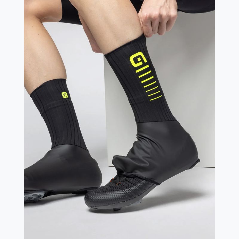 Chrániče na cylkistické tretry  Alé Whizzy Winter black/fluo yellow 3