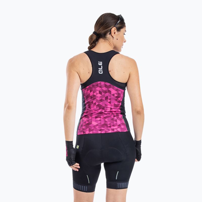 Dámský cyklistický dres Alé Triangles pink-black L21112543 4