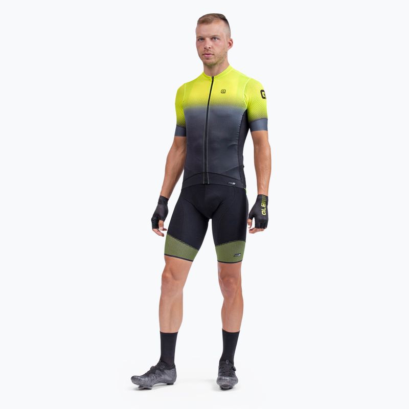 Pánský cyklistický dres Alé Gradient black/yellow L22144460 2