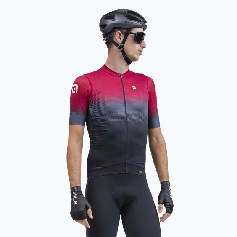 Pánský cyklistický dres Alé Gradient black/red L22144426