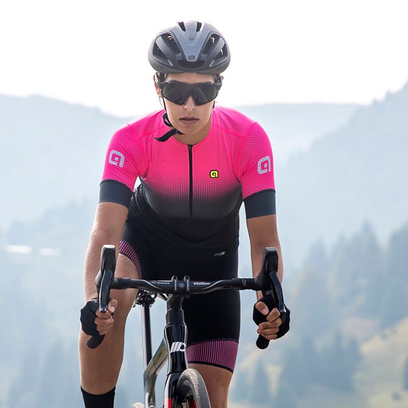 Dámský cyklistický dres Alé Gradient black/pink L22175543 9