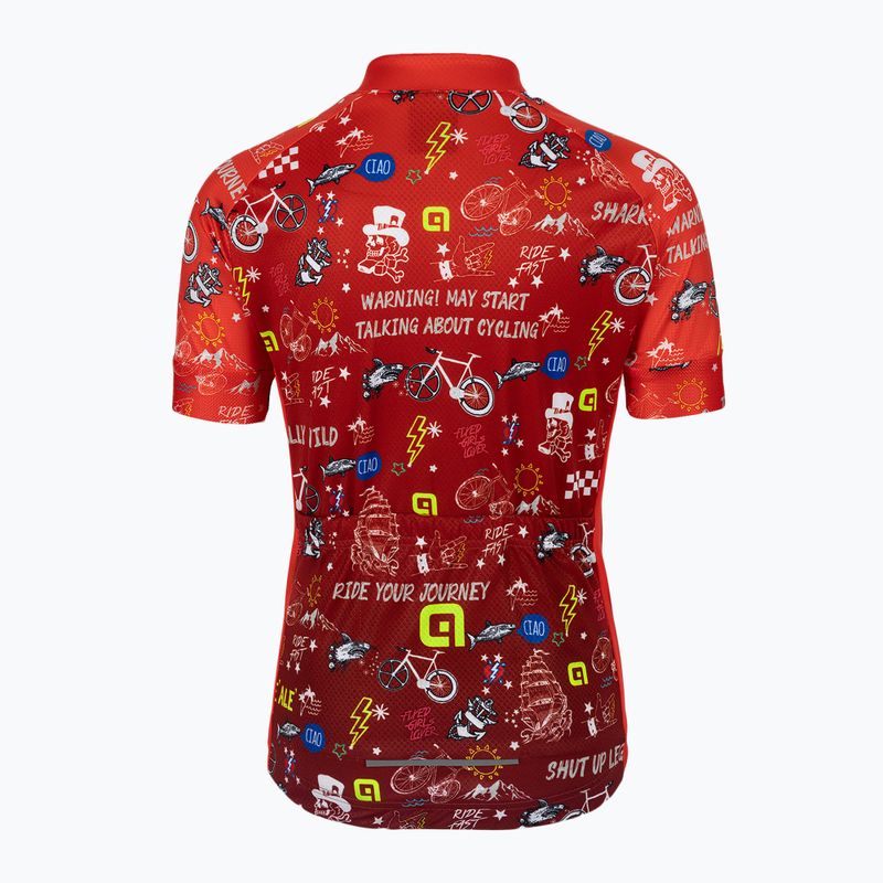 Dětský cyklistický dres Alé Maglia Mc Vibes červený L22228405 2