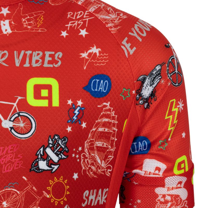Dětský cyklistický dres Alé Maglia Mc Vibes červený L22228405 3