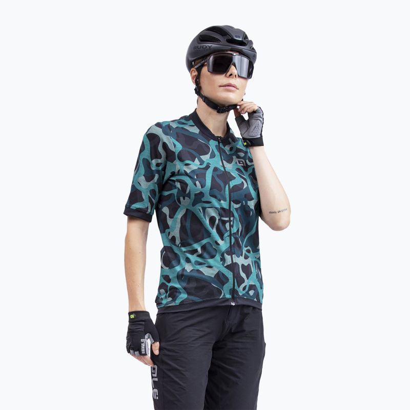 Dámský cyklistický dres Alé Woodland black/green L22185462