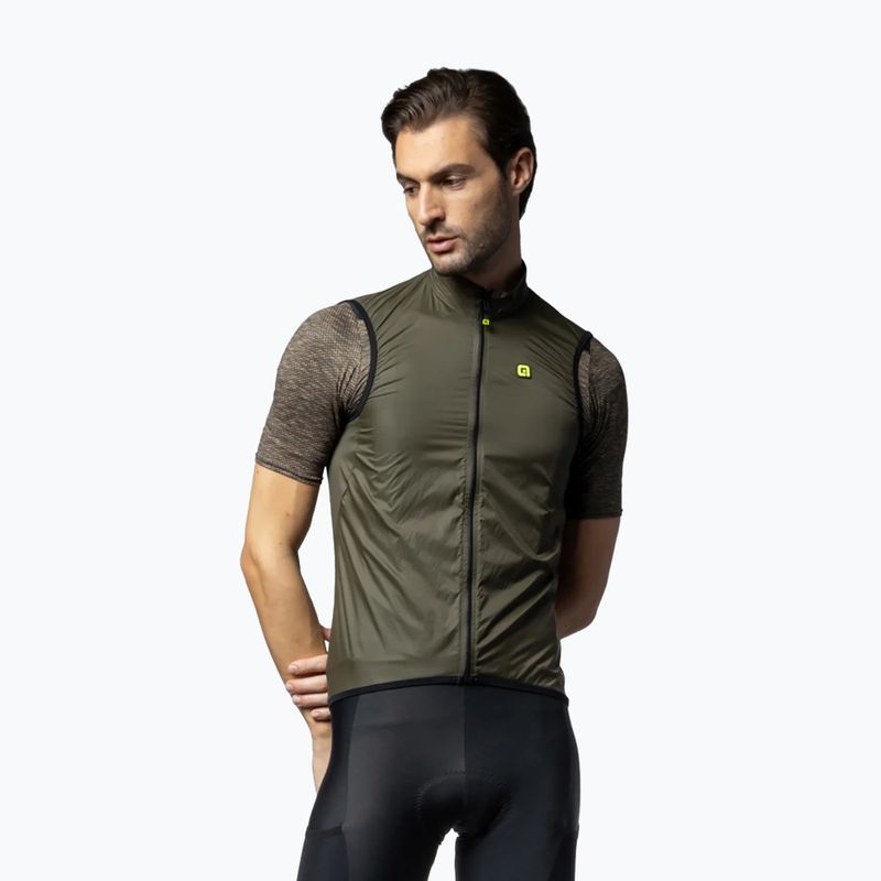 Pánská cyklistická vesta Alé Vento 2.0 army green