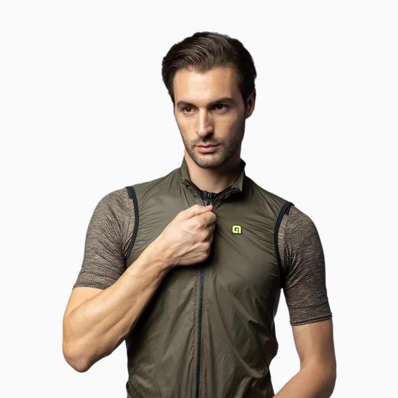 Pánská cyklistická vesta Alé Vento 2.0 army green 3