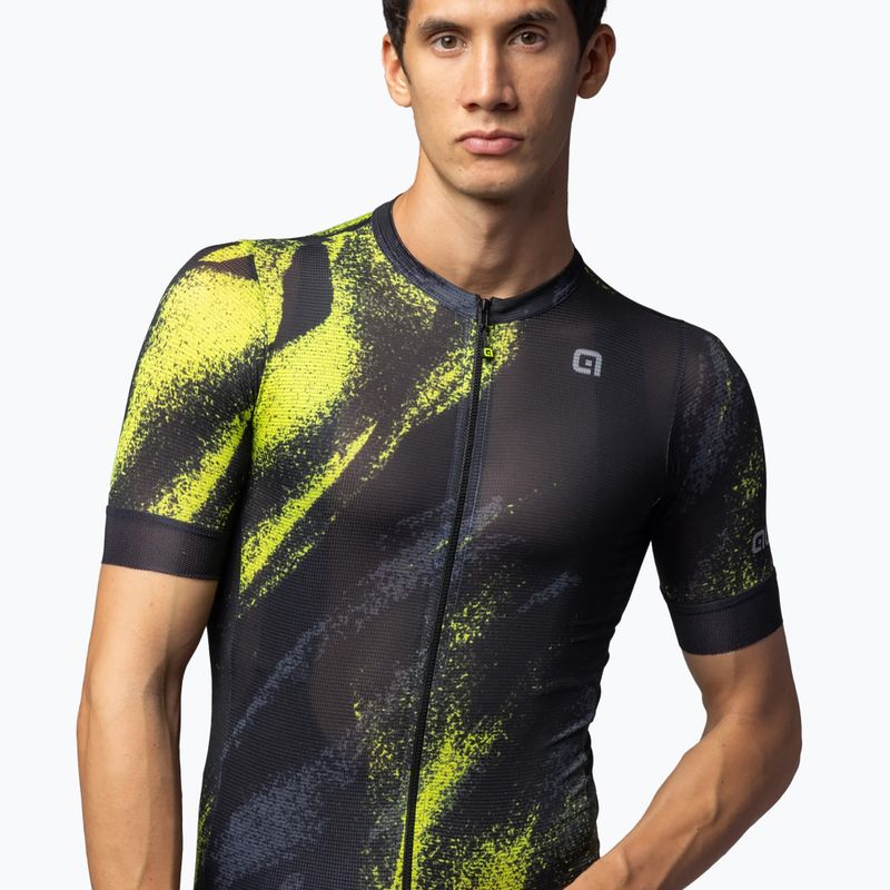 Pánský cyklistický dres Alé Trace acid green 3