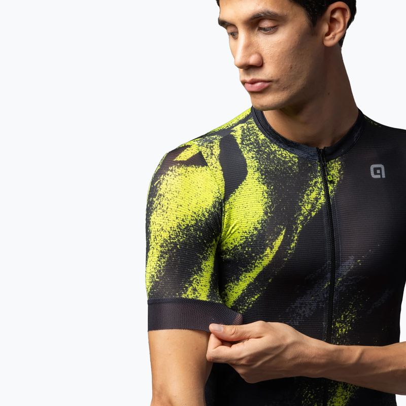 Pánský cyklistický dres Alé Trace acid green 4