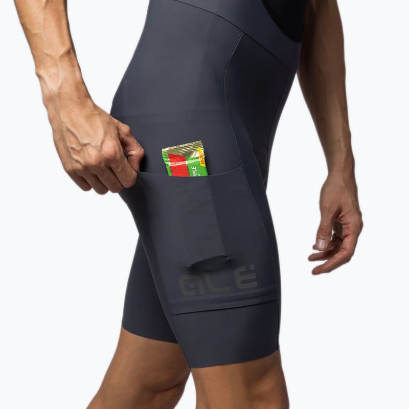 Pánské cyklistické šortky Alé Gravel Pro Bibshorts titanium 6