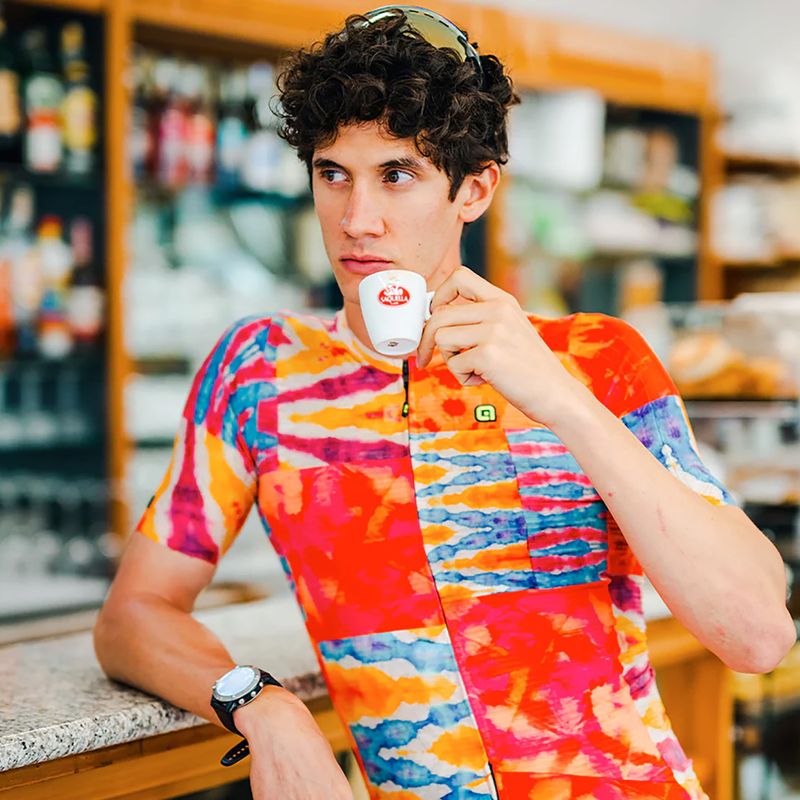 Pánský cyklistický dres Alé Clorofilla orange combo 7