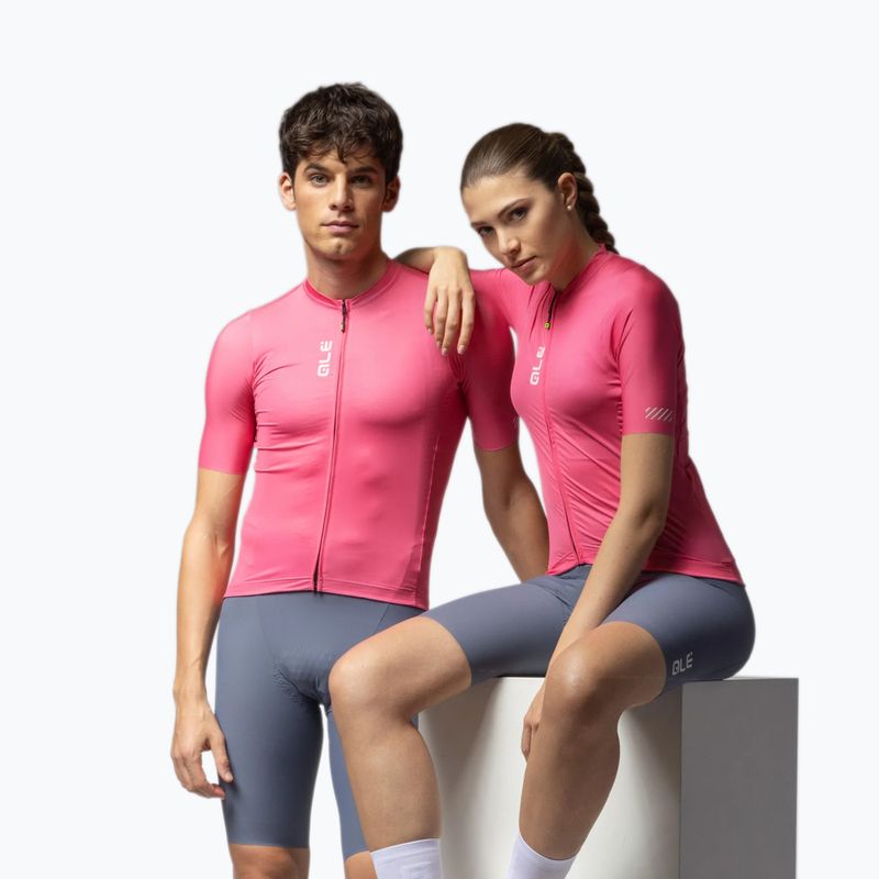 Pánský cyklistický dres Alé Color Block flamingo pink 5