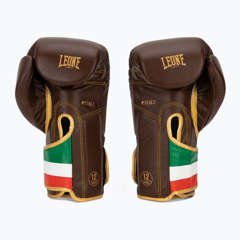 Boxerské rukavice LEONE 1947 Italy '47 black/white/brown 3