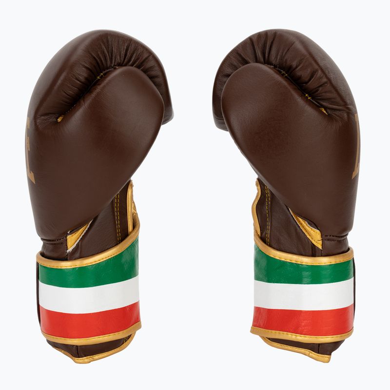 Boxerské rukavice LEONE 1947 Italy '47 black/white/brown 4