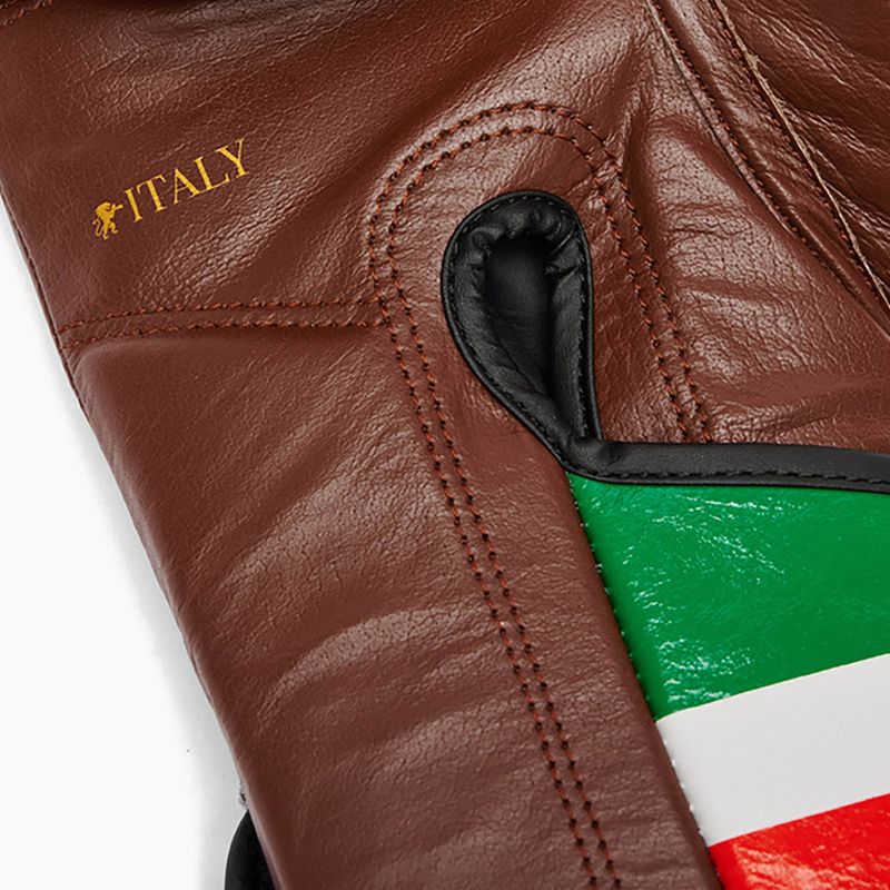 Boxerské rukavice LEONE 1947 Italy '47 black/white/brown 6