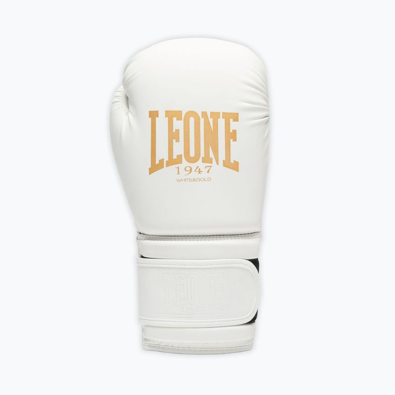 Boxerské rukavice LEONE 1947 Idol white/gold 3