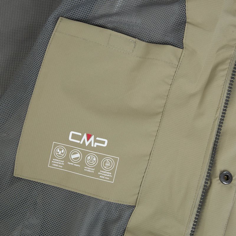 Pánská nepromokavá bunda CMP 39X7367 Snaps Hood sage 5