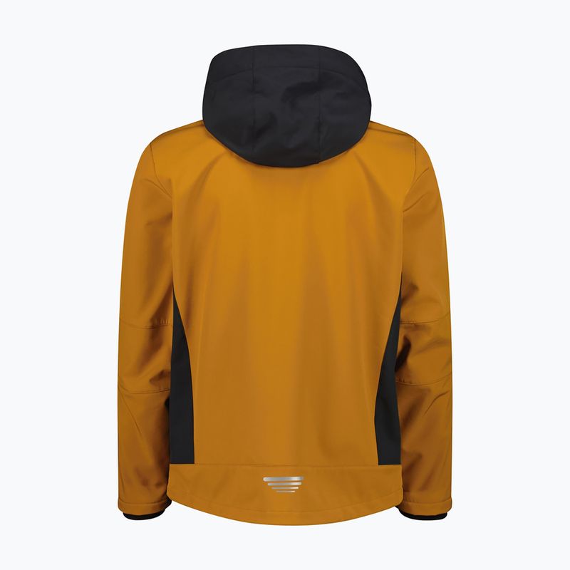 Pánská softshellová bunda CMP 3A01787N Zip Hood caramel/antracite 2
