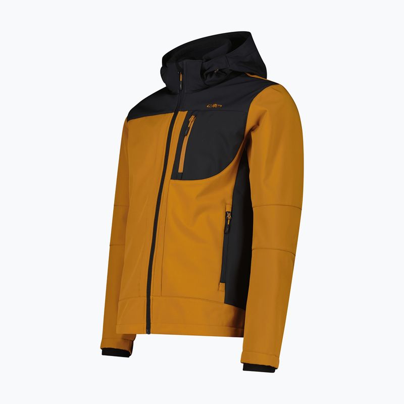 Pánská softshellová bunda CMP 3A01787N Zip Hood caramel/antracite 3