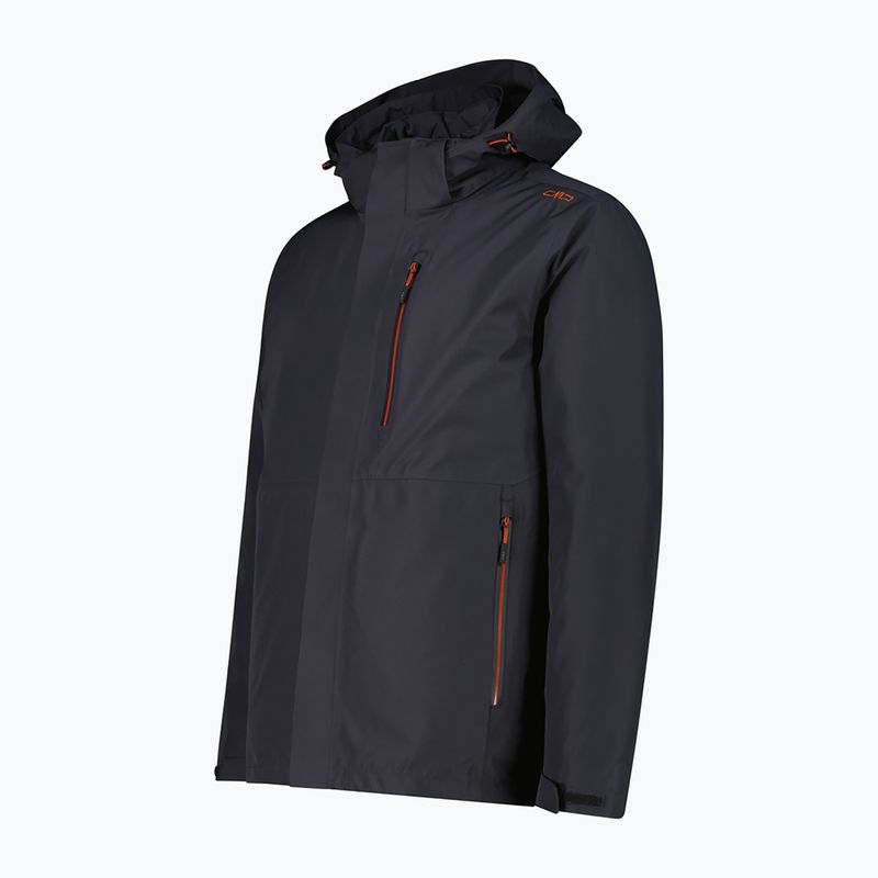 Pánská zateplená bunda CMP 36Z2257D Zip Hood Detachable Inn antracite 3