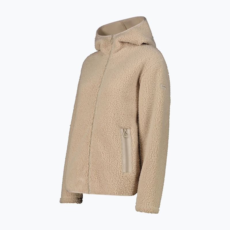 Dámský kabát CMP 36P2916 Long Teddy kaki 3