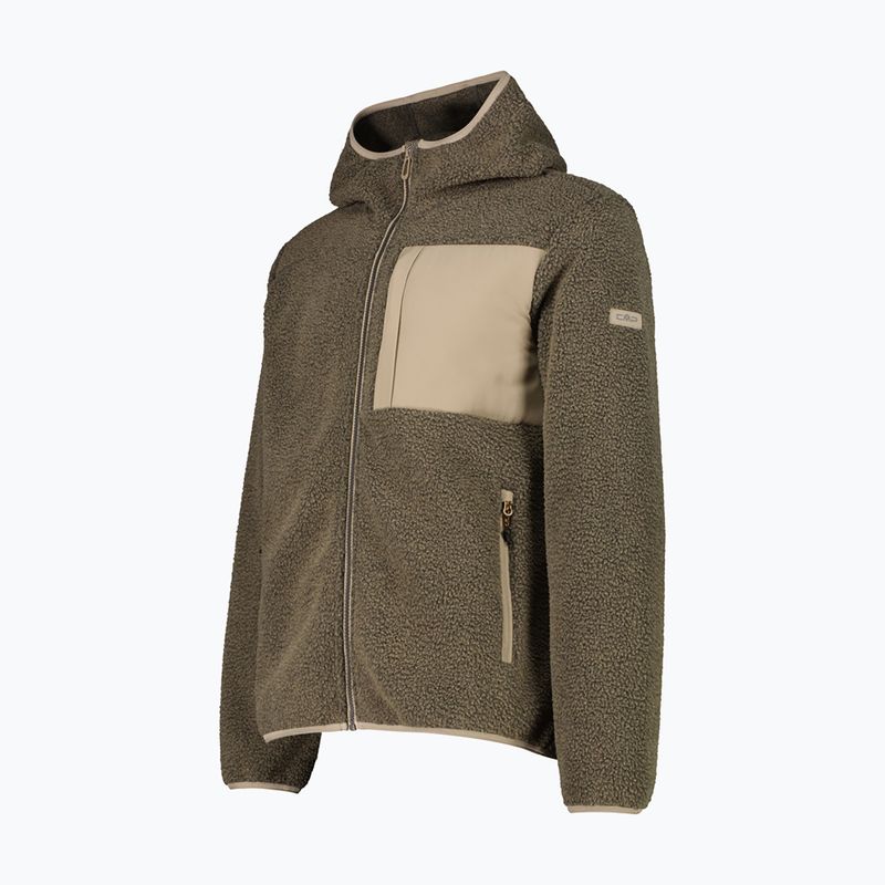 Pánský zateplený kabát CMP 36K2247 Fix Hood Parka teak mel 3