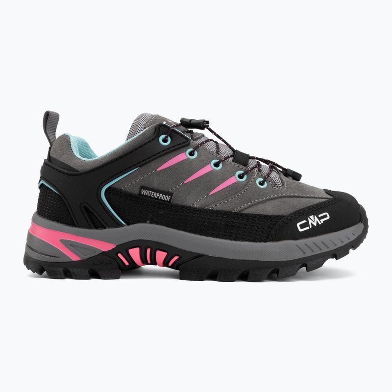 Dětské trekové boty CMP Rigel 2.0 Low Waterproof grey/acquarius/pink fluo 2
