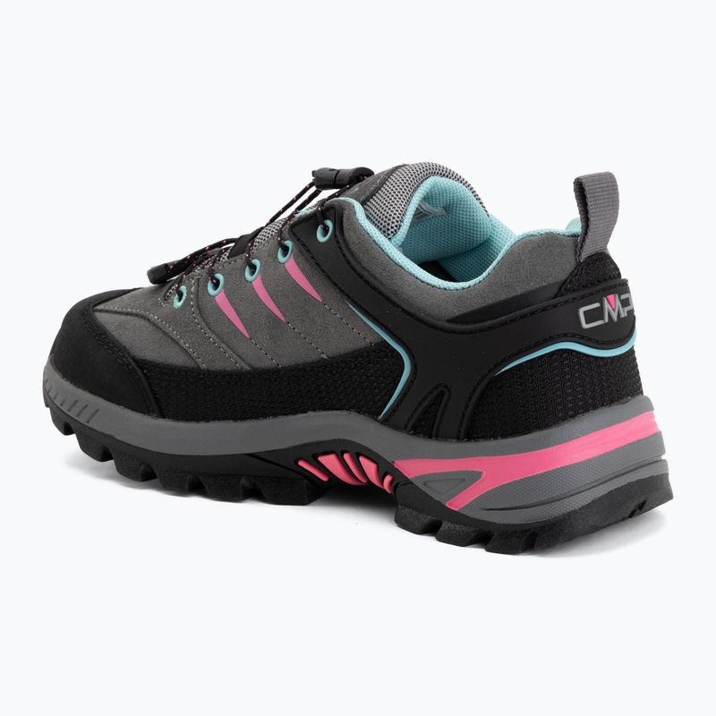 Dětské trekové boty CMP Rigel 2.0 Low Waterproof grey/acquarius/pink fluo 3
