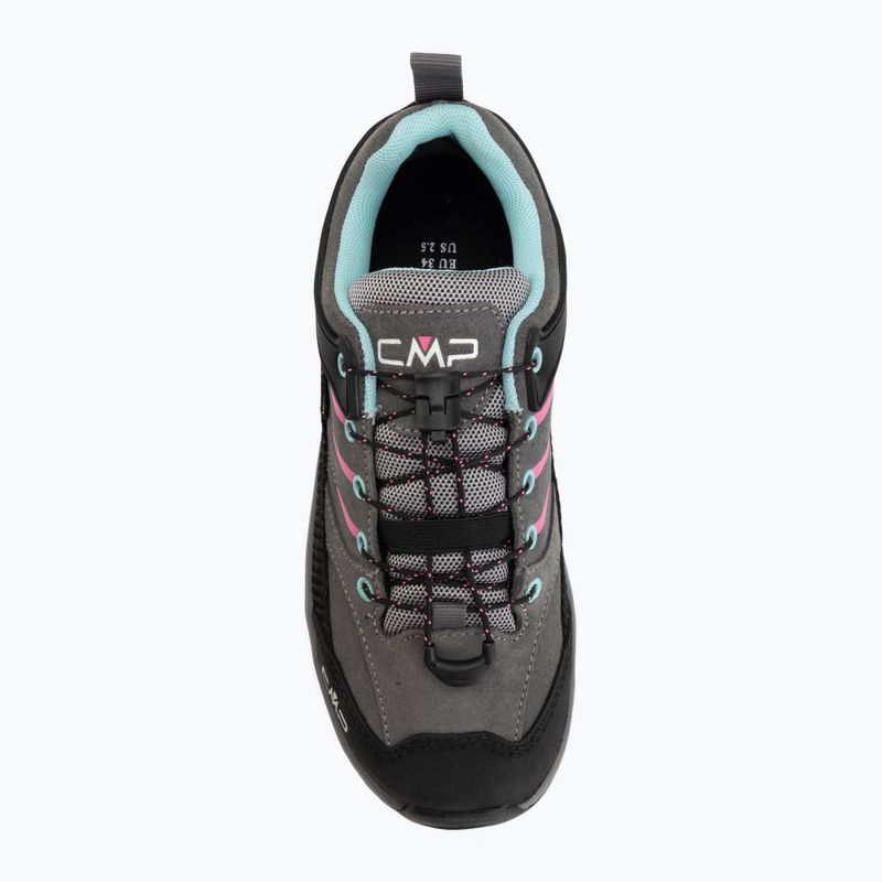 Dětské trekové boty CMP Rigel 2.0 Low Waterproof grey/acquarius/pink fluo 5