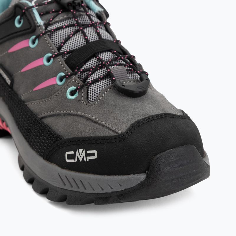 Dětské trekové boty CMP Rigel 2.0 Low Waterproof grey/acquarius/pink fluo 7