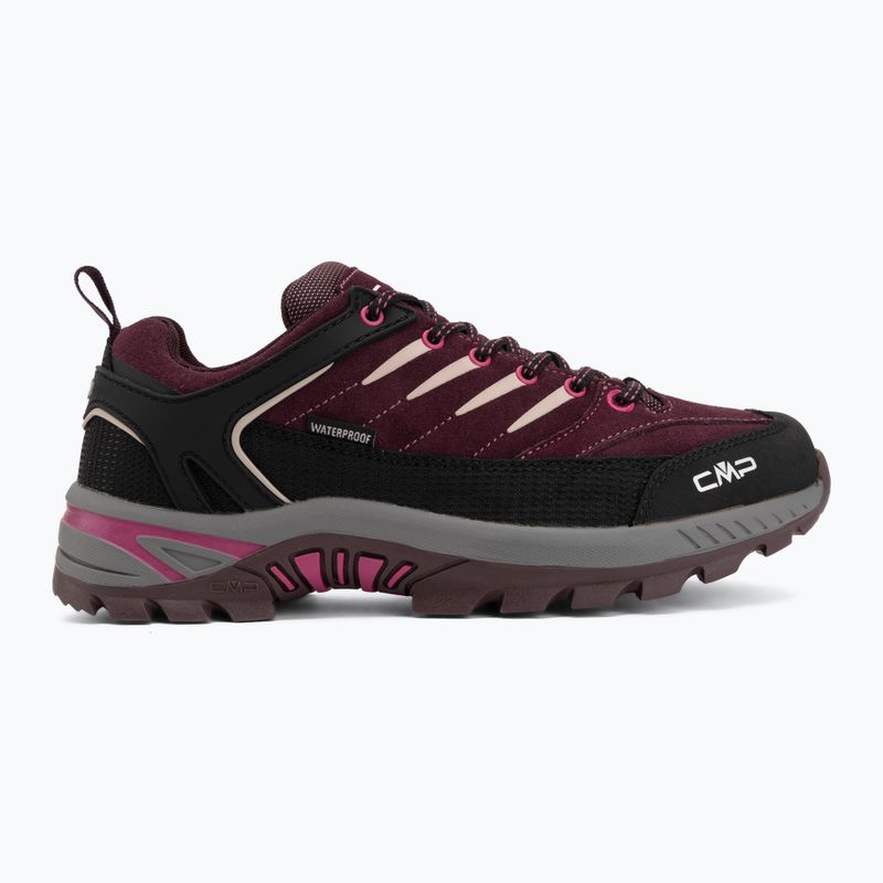 Dětské trekové boty CMP Rigel 2.0 Low Waterproof black berry/amaranto 2