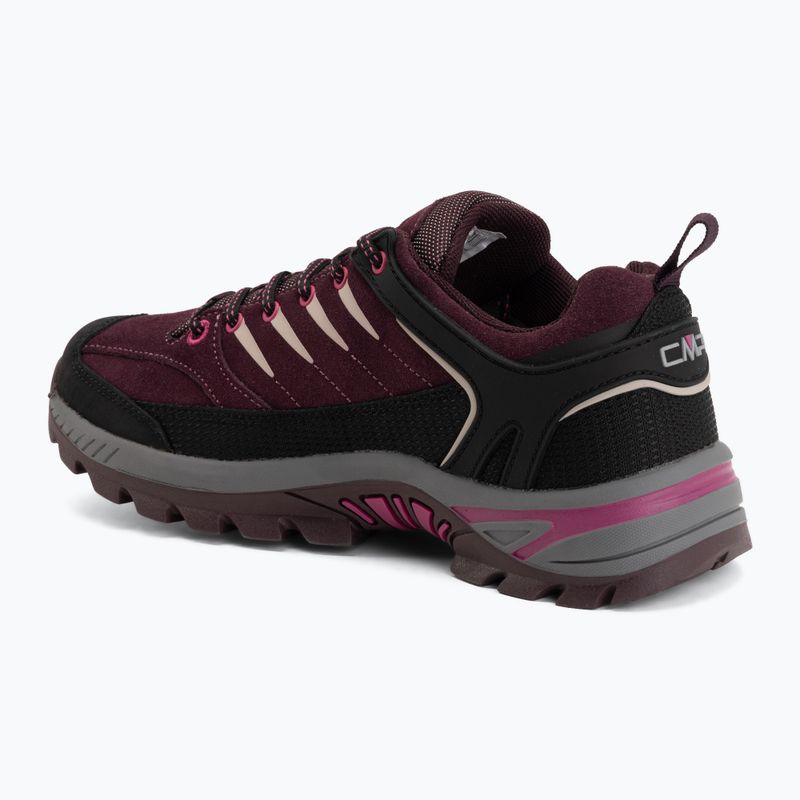 Dětské trekové boty CMP Rigel 2.0 Low Waterproof black berry/amaranto 3