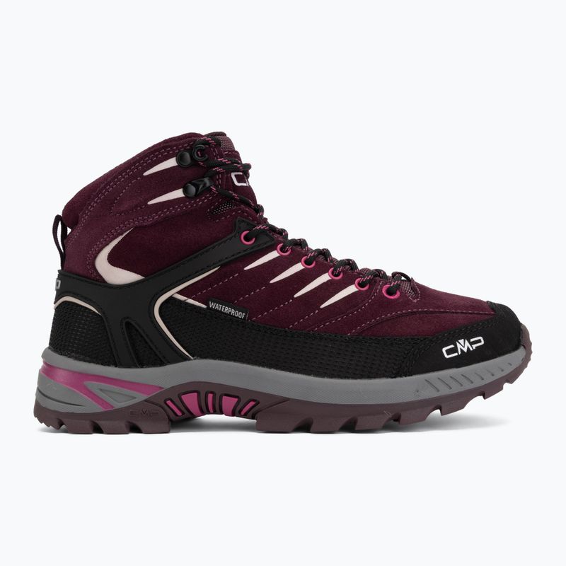 Dětské trekové boty CMP Rigel 2.0 Mid Waterproof black berry/amaranto 2