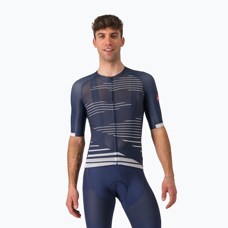 Pánský cyklistický dres  Castelli Climber's 4.0 belgian blue/silver gray
