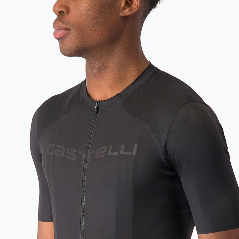 Pánský cyklistický dres  Castelli Elements light black 5