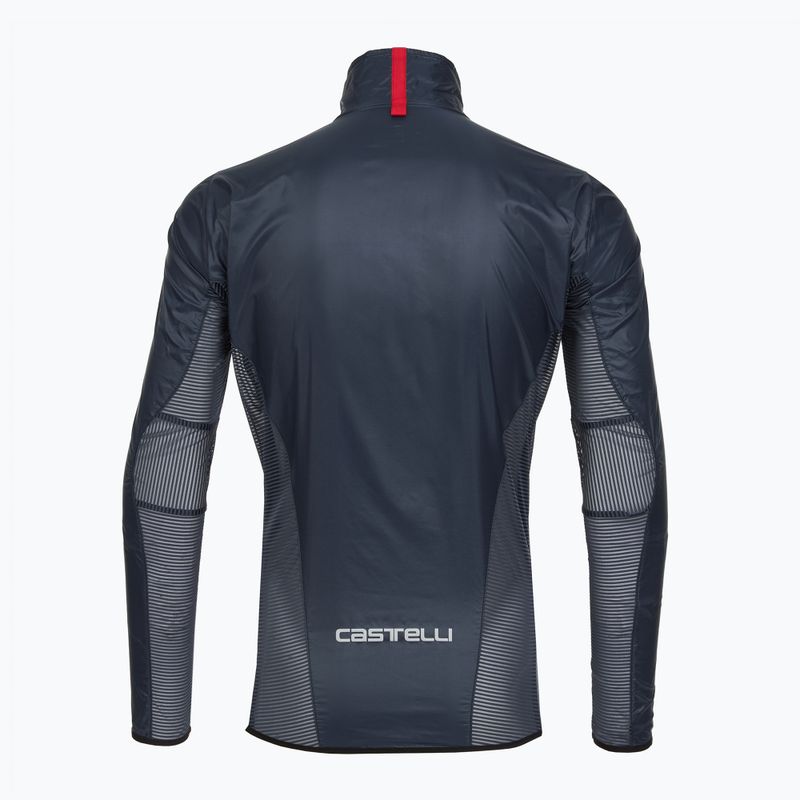 Pánská cyklistická bunda Castelli Aria Shell belgian blue 2