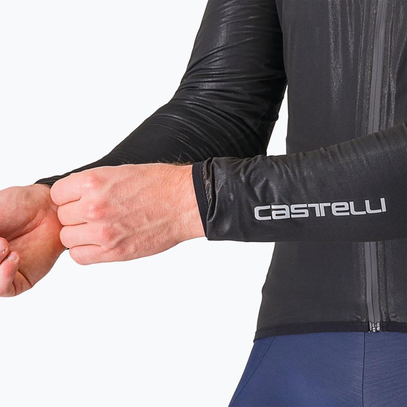 Pánská cyklistická bunda Castelli Squall Shell light black/silver gray 5