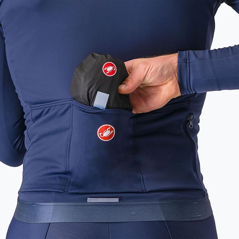 Pánská cyklistická bunda Castelli Squall Shell light black/silver gray 6