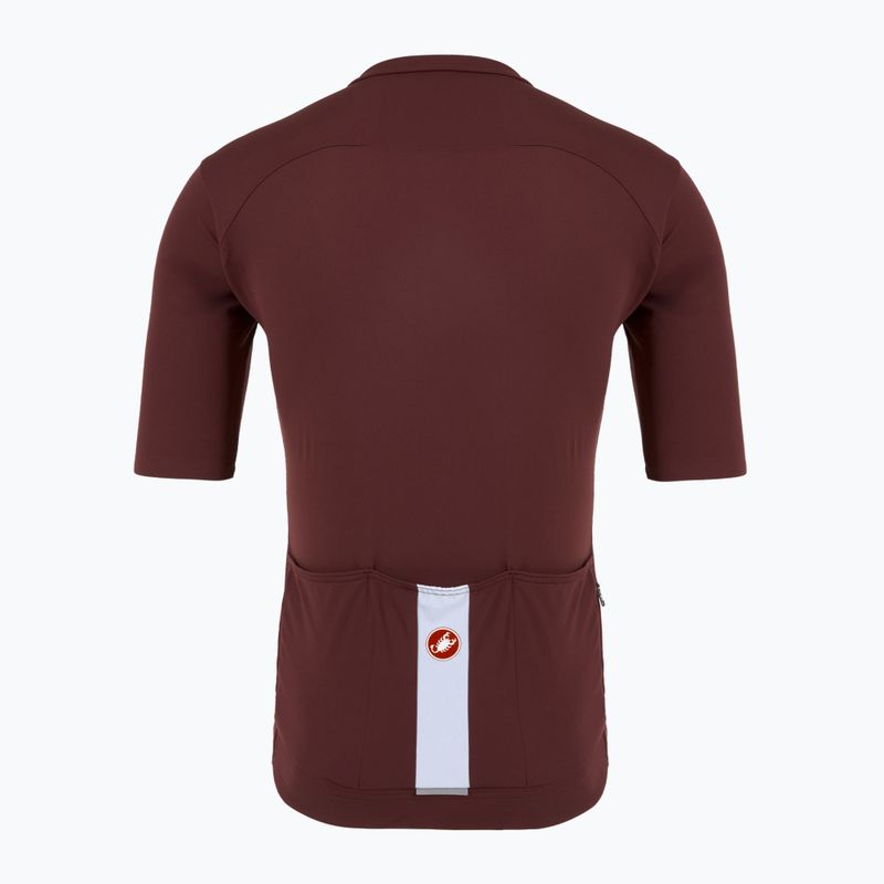 Pánský cyklistický dres Castelli Prologo Lite deep bordeaux/ silver gray 2