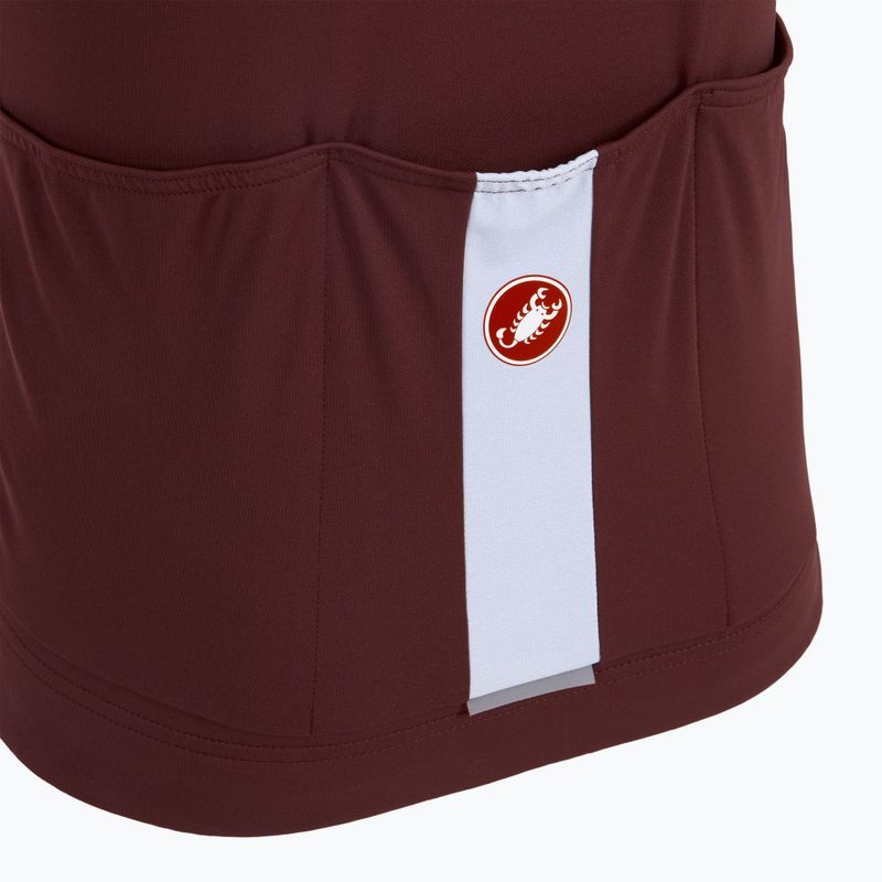 Pánský cyklistický dres Castelli Prologo Lite deep bordeaux/ silver gray 4
