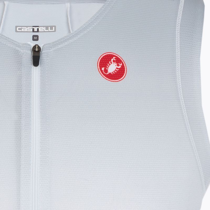 Pánský cyklistický dres Castelli Free Speed 3 white/silver gray 3